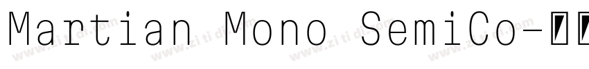 Martian Mono SemiCo字体转换